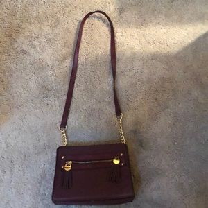Burgundy crossbody bag